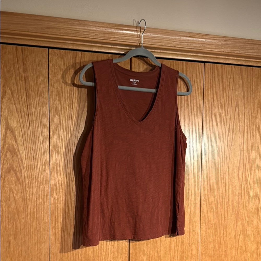 Old Navy Brown Tank Top V-Neck Knit